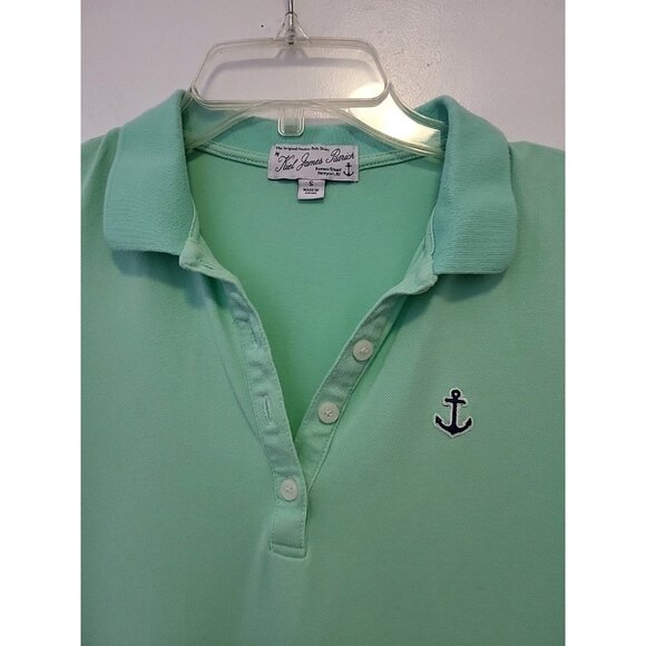 Keil James Patrick Anchor Polo Short Dress Nautical Green Small - Picture 4 of 7